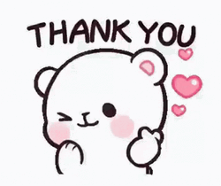 Milk Bear Is Thankful GIF