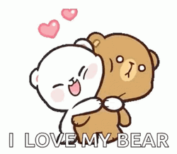 Milk Bear Love Mocha Back Hug GIF