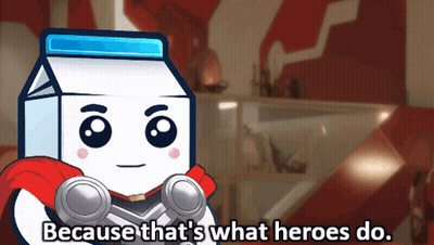 Milk Carton Because Thats What Heroes Do GIF