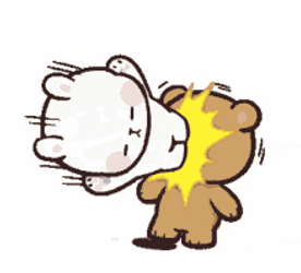 Milk Kicks Mocha Bear GIF