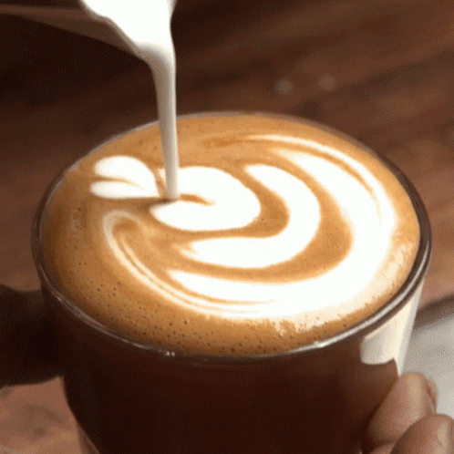 Milk Poured Into Cappuccino GIF