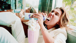 Millie Bobby Brown Eating Whipping Cream GIF