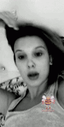 Millie Bobby Brown Flying Kiss GIF