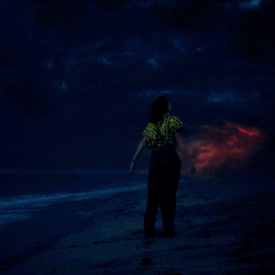 Millie Bobby Brown Lightning Sky GIF