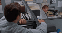 Milton Office Space Awkward Stare Stephen Root GIF