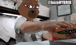 Milton Office Space Bear Face Swap GIF