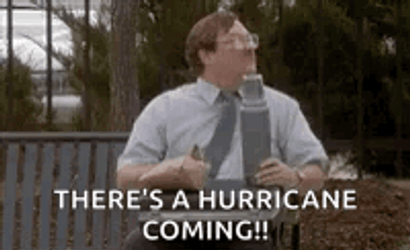 Milton Office Space Hurricane Coming GIF