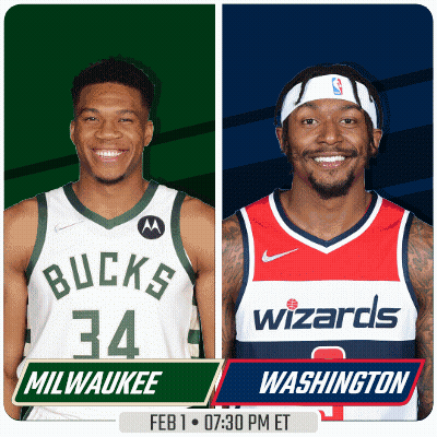 Milwaukee And Washington Basketball Players Poster GIF