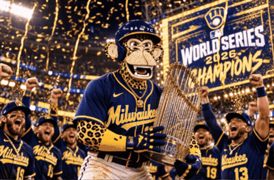 Milwaukee Baseball Team Celebrates World Series Victory GIF