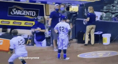 Milwaukee Brewers Fan With Sunglasses And Hooded Shirt GIF