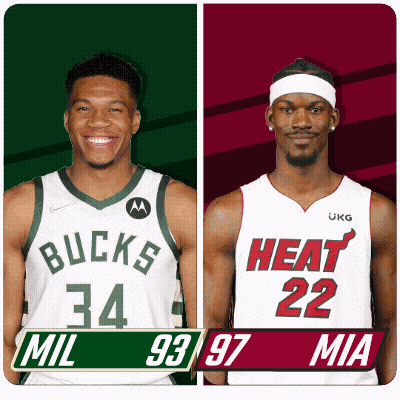 Milwaukee Bucks (93) Vs. Miami Heat (97) Third-Fourth Period Break GIF
