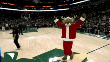 Milwaukee Bucks Bango In Basketball Court GIF