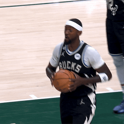Milwaukee Bucks Bobby Portis Hitting Head With Basketball GIF