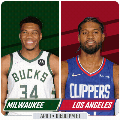 Milwaukee Bucks Vs Los Angeles Clippers Basketball GIF