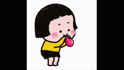 Mim Blow Pink Balloon GIF