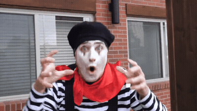Mime With White Face Paint GIF