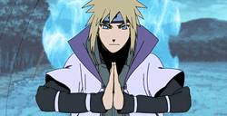 Minato Namikaze Recharging His Chakra GIF