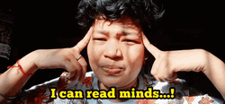 Mind Reader Funny Asian Lady Concentrating GIF