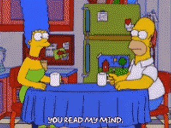 Mind Reader Homer Marge Simpson GIF