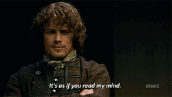 Mind Reader San Heughan Outlander GIF