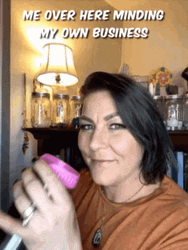 Minding My Business Drinking  GIF