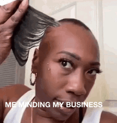 Minding My Business Fixing Hair GIF