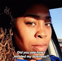 Minding My Business Shade Serious GIF