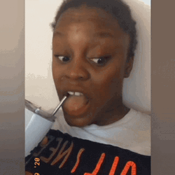 Minding My Business Tea Eye Roll GIF