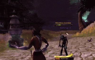 Mindless Zombie And Shadow Bolt GIF