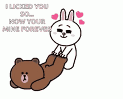 Mine Cony Dragging Papi Brown GIF