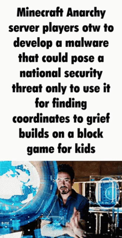 Minecraft Anarchy Server Players Developing Malware GIF