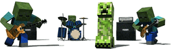 Minecraft Axolotl Band GIF