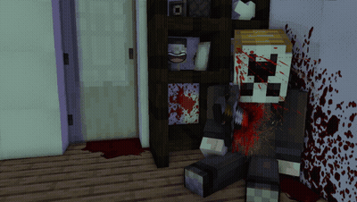 Minecraft Character Bleeding From Chest GIF