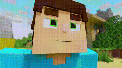 Minecraft Character Face Close Up GIF