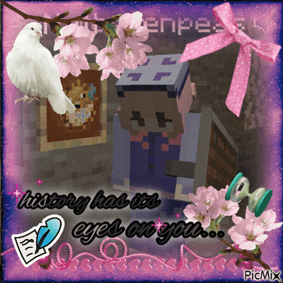 Minecraft Character History Has Its Eyes On You GIF