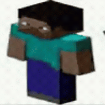 Minecraft Character In Blue Shirt GIF