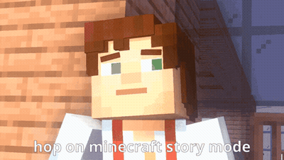Minecraft Character Saying Hop On Minecraft Story Mode GIF