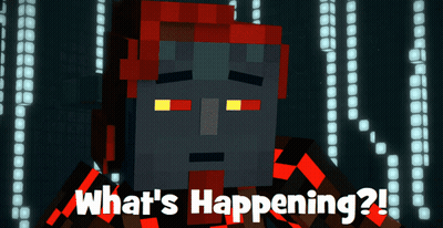 Minecraft Character Saying What's Happening GIF
