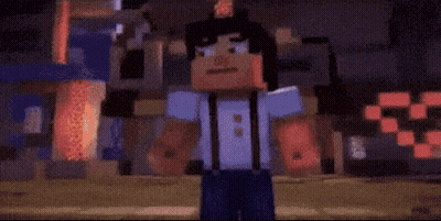 Minecraft Character Standing Next To Apple GIF