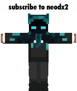 Minecraft Character With Subscribe To Neodx2 Sticker