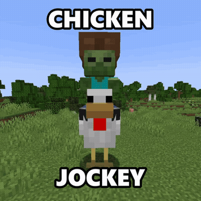 Minecraft Chicken Jockey GIF