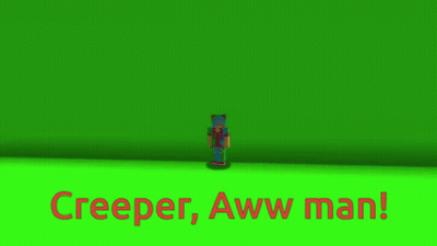 Minecraft Creeper Aww Man GIF