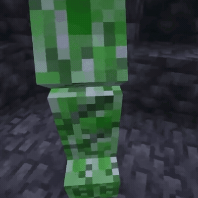 Minecraft Creeper In Dark Room GIF