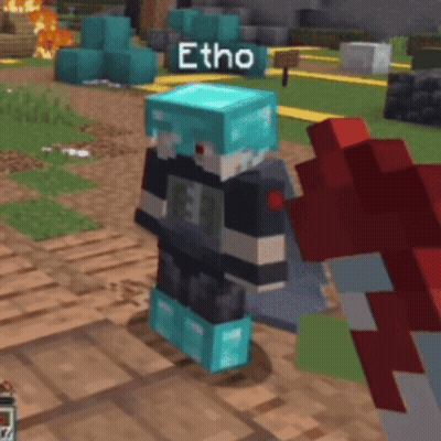 Minecraft Etho With Red Axe GIF