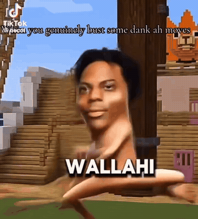 Minecraft Man Talking About Genuinely Bust Some Dank Ah Moves GIF