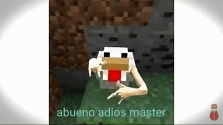 Minecraft Meme Adios Disappearing GIF