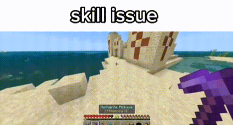 Minecraft Meme Skill Issue GIF
