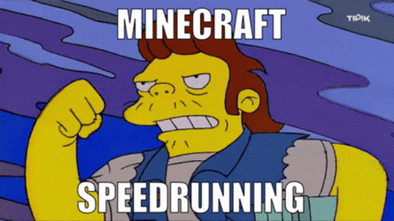 Minecraft Meme The Simpsons Running GIF