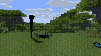 Minecraft Monster Lying With Sword GIF