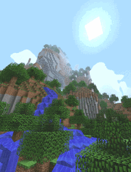 Minecraft Mountain Waterfalls